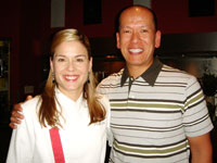 Tom and Catherine 'Cat' Cora of Iron Chef