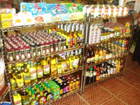 Canned and bottled vegetables and condiments.