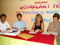 Signing of a memorandum of agreement.