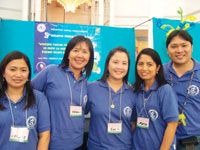 The four charming dentists posing with the Chapter President Dr. Joemari Chua
