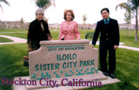 Iloilo SisterCity Park in Stockton City, California with Rose Marie Dime and Gigi Quillinan.