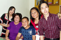 Owner Ronilo Golipatan (extreme right)  with Katrina Casaquite, Goret Divinagracia, Bryan Javelosa and Linda Aguire.