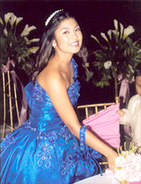 The debutante Ma. Karmela Perez.