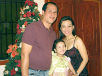 With Rowan and Ella during Christmas vacation at home in Bacolod.