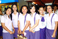 Jackie Adolacion, Ana Marie Cerbas, Alita Albay, Jesther Rose Rojas and Mae Sheilou Conserva.