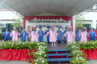 The Kindergarten in their Graduation Song entitled 'Go the Distance'.