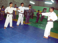 Training the summer class of Iloilo Tinagan School of Martial Arts, Inc.