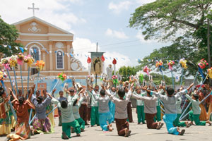 A participating group shows their best during last Friday's Saad Festival in Leganes, Iloilo. 