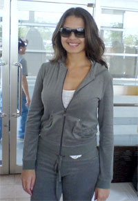 Priscilla Meirelles inside the ICVB lounge at Iloilo airport.