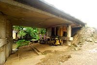 This multi-million bridge serves as roof of a shanty in Brgy. Taft North, Mandurriao, Iloilo City.