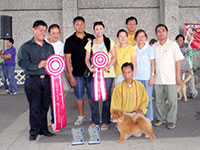 The winner in Best Puppy in Show is the chao chao Lucy, owned by Cherie Gold and Jong Grabato.