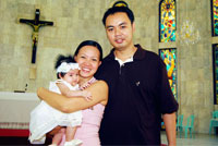 The Sang-alans. Baby Leighanna Shanen, Menen and Rodolfo.