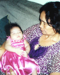 Baby Leighanna and Lola Angie.