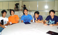 Leoniel Carbas, Marz Capanang, Arthur Jusa, Jr., Edmar Colmo and Melvin Guirhem.