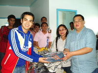 Drei Felix, celebrity endorser of Adidas and Jerry Uy, Adidas Iloilo owner.