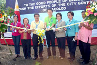 Ribbon cutting in Alangilan National High School.