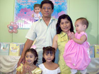 The Happy Family - Papa Gabby and Mamma Tess with Francine, Katkat and Pau