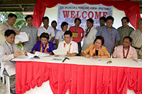 The signing of the Memorandum of Agreement.
