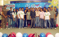 The Tesda scholars for bartending during the Flair Exhibition in Amigo Plaza Mall.