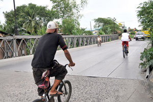 This bridge in Brgy. Alijis, Bacolod City is prone to accident especially during rainy days because of its slippery metal flooring.