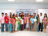 Participants with iServe Ramon and Cyline.
