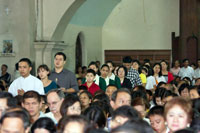 People of diverse backgrounds and professions attended the Mass.