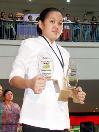 Deceeree Uy with her trophies and prizes.
