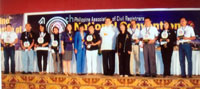 Top 10 awardees during 10th  PACR  National Convention PACR national President Luchi Florres and Rep. Teofisto Guingona III.