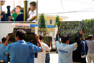 Taxi drivers along with several taxi operators staged a protest rally