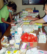 Medicines were provided by Milagrosa Shipping Company and some pharmaceutical companies.