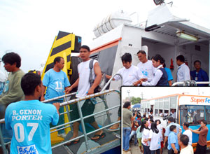 The first batch of Ilonggo passengers rescued from the ill-fated SuperFerry 9