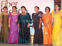 Mayor Julieta Flores (3rd from left) with the other members of the Rigodon Group.