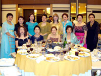 The Bacolod City Sampaguita Lions. (Standing) Teray Villagracia, Glo Genali, Ope Virano, Inday Pefianes, Pres. Myrna Syrvando, Ging Puey and Alma Murray. (Sitting) Mitzi Mijares, Vicky Ledesma, Tess Yusay and Cecile Smith.