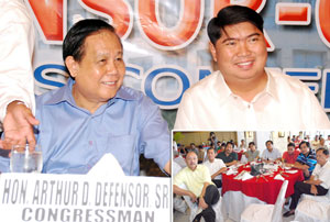 Third District Rep. Arthur Defensor Sr. and First District Board Member Richard Garin