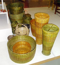 Basketful of bamboo by-products.