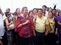 NCCA Director Cecile Guidote Alvarez (center) with  Gov Tanco  and several mayors of Capiz.