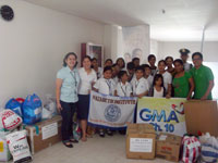 GMA TV 10 SMO Tina Poblador-Magbojos welcomes Nazareth Institute from Sum-ag, students and faculty headed by school administrator Ruby Mirano-Jamero