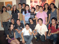 University of San Agustin Fine Arts students together with their teachers.
