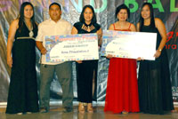 The winners and qualifiers for Passport to Prizes gamely pose after the awarding
