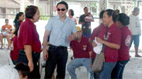 Councilor Tupas with MV Hechanova's barangay officials.