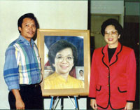 Tito with the late Corazon Aquino.