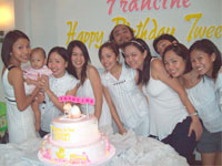 Tweetums with Baby Francine and the barkada relatives and friends.