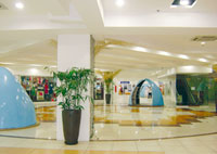 Amigo Plaza Mall's atrium.