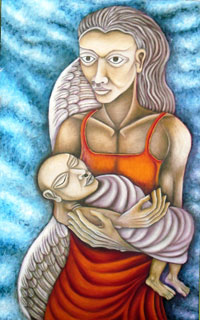 Mother and child by Nuklar Alvarado.