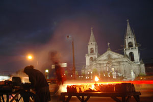 Ilonggos flock to the Jaro Cathedral during the the first day of Simbang Gabi in Iloilo City.