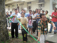 Dr. Funtecha (right) during the opening of the Interactive Museum.