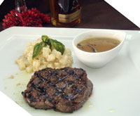 U.S Certified Angus Rib Eye and Potato Risotto.