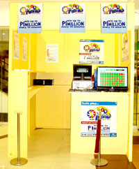 The Keno Quick Panalo booth at the Amigo Plaza Mall.