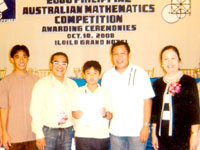 Leo during the Philippine Australian Mathematics Competition.
