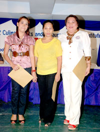 Concepcion Carillo, president of KCARSI (extreme right) with some graduates.